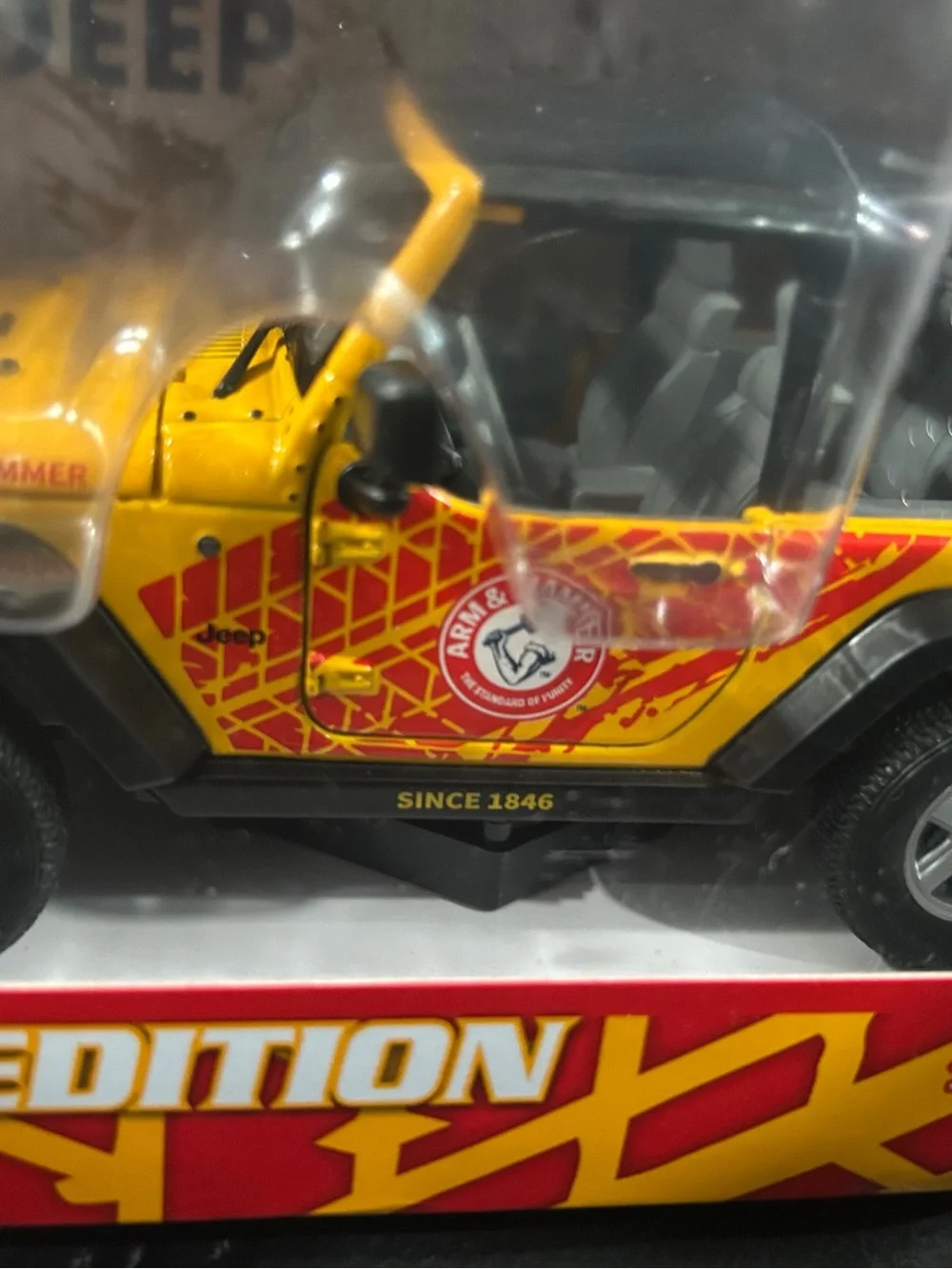 Jeep Wrangler Rubicon Yellow Die-Cast Toy - Branded 2024 Edition